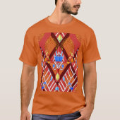 Wonderful Music Blue Summer Vibes Geometric Romant T-Shirt (Vorderseite)