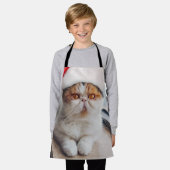 Wonderful persian cat with Santa Claus hat Schürze (Getragen)