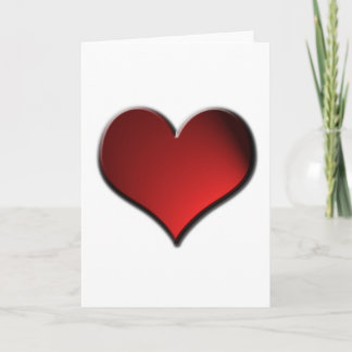 Wonderful Red Heart Valentines Card Feiertagskarte