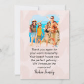 Wonderful Stay at Beach House Custom Host Card Dankeskarte (Rückseite)