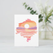 Wonderful Sunset Postkarte (Stehend Vorderseite)