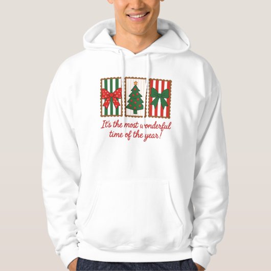 Wonderful time christmas postage hoodie (Vorderseite)