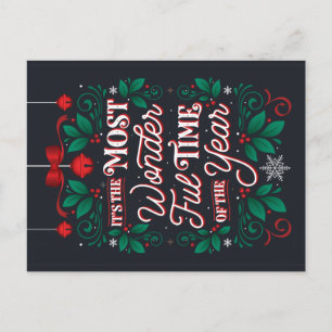 Wonderful Time of the Year Postcard Feiertagspostkarte