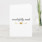 Wonderfully Made – Christian Valentine’s Day Card  Karte (Vorderseite)