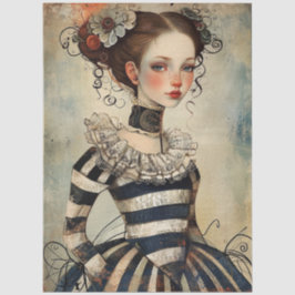 Wonderfully Weird Vintage Girl Seidenpapier