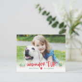 Wonderfur Life Pet Holiday Postkarte (Stehend Vorderseite)