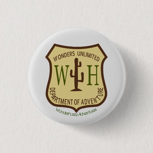 Wonderhussy Adventures Offizielles Abzeichen Button (Vorderseite)