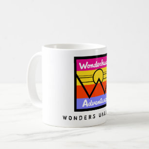 Wonderhussy Adventures Sunset Mountain Logo Kaffeetasse