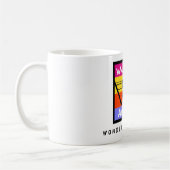 Wonderhussy Adventures Sunset Mountain Logo Kaffeetasse (Links)