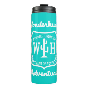 Wonderhussy Adventures Wüste Abzeichen Aquamarin Thermosbecher