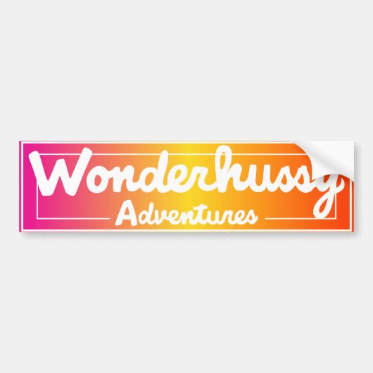 Wonderhussys Adventures Sunset Glory Autoaufkleber (Vorne)