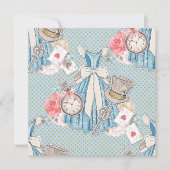 Wonderland Alice Einladung (Vorderseite)