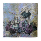 Wonderland Alice Flamingo und Duchess Fliese (Vorderseite)