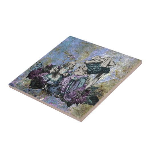 Wonderland Alice Flamingo und Duchess Fliese (Seite)