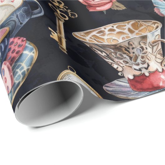 Wonderland Alice Geschenkpapier (Rolleneckpunkt)