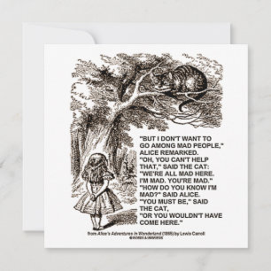 Wonderland Alice Go unter den Mad People zitieren