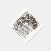 Wonderland Alice Go unter den Mad People zitieren Serviette (Ecke)