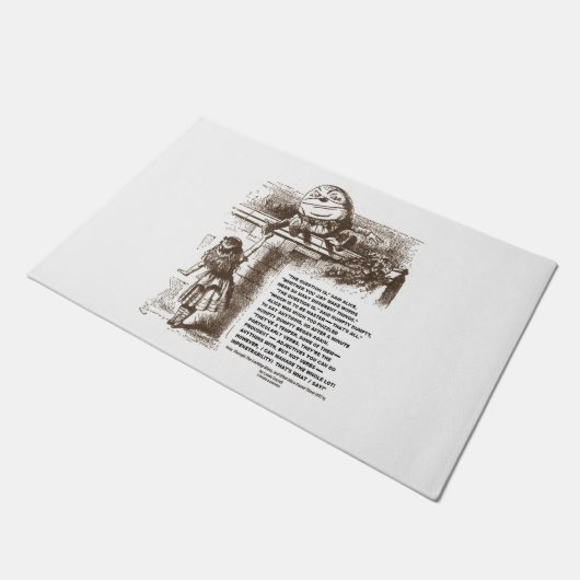 Wonderland Alice Humpty Dumpty Conversation Zitat Fußmatte (Schrägansicht)