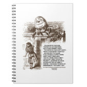 Wonderland Alice Humpty Dumpty Conversation Zitat Notizblock (Vorderseite)