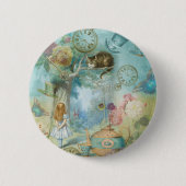 Wonderland - Alice im Wunderland Collage Button (Vorderseite)