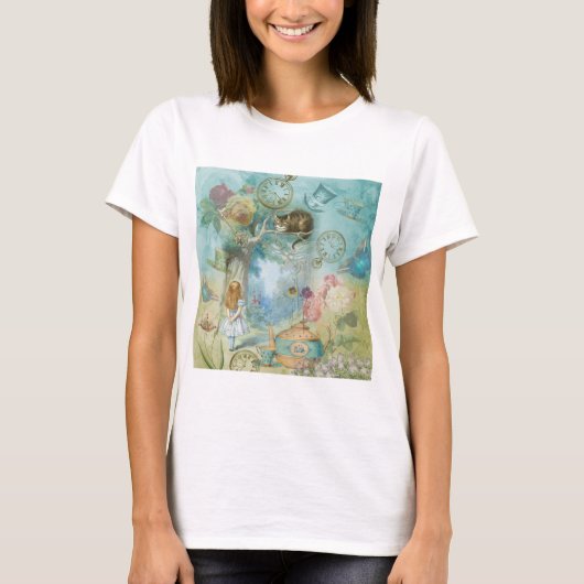 Wonderland - Alice im Wunderland Collage T-Shirt (Vorderseite)