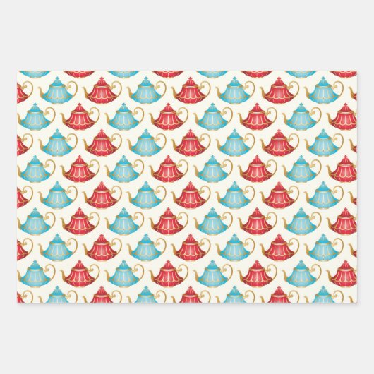 Wonderland Alice Pattern Wrapping Paper Geschenkpapier Set (Vorderseite 3)