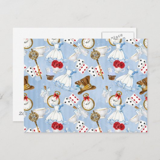 Wonderland Alice Postkarte (Vorne/Hinten)