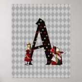 Wonderland Alice & Queen of Hearts Letter A Poster (Vorne)