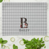 Wonderland Alice & Queen of Hearts Letter B Geschirrtuch (Gefaltet)