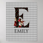 Wonderland Alice & Queen of Hearts Letter E Poster (Vorne)
