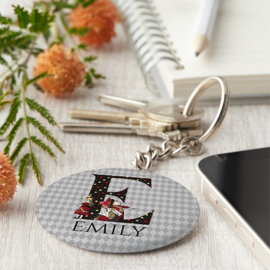 Wonderland Alice & Queen of Hearts Letter E Schlüsselanhänger (Seite)