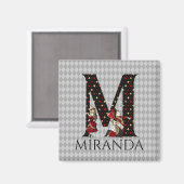Wonderland Alice & Queen of Hearts Letter M Magnet (Vorderseite/Rückseite)