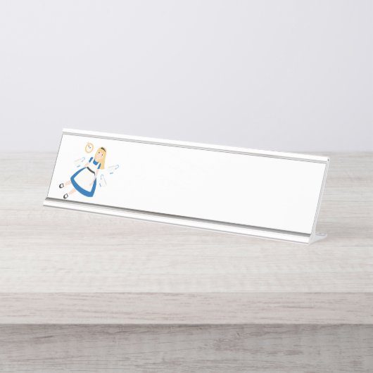 Wonderland-Alice Schreibtischnamensplakette (Vorderseite )