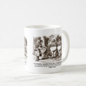 Wonderland Alice Tweedledum Tweedledee Logic Qte Kaffeetasse (VorderseiteRechts)