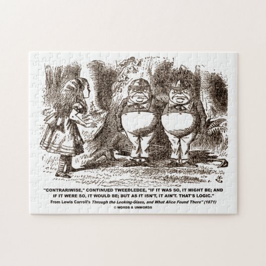 Wonderland Alice Tweedledum Tweedledee Logic Qte Puzzle (Horizontal)