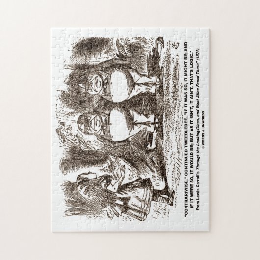 Wonderland Alice Tweedledum Tweedledee Logic Qte Puzzle (Vertikal)