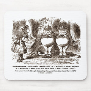 Wonderland Alice Tweedledum Tweedledee Logik Qte Mousepad
