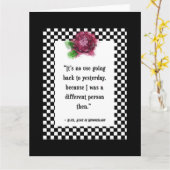 Wonderland Alice Zitat Karte (Gelbe Blume)