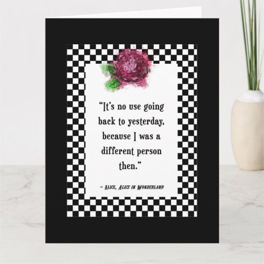 Wonderland Alice Zitat Karte (Vorderseite)