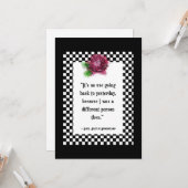 Wonderland Alice Zitat Karte (Vorderseite/Rückseite Beispiel)