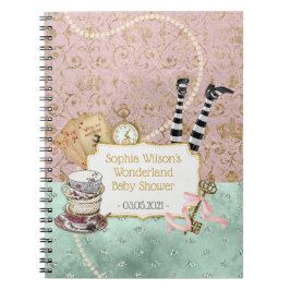 Wonderland Baby Shower Spiral Photo Notizblock