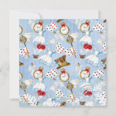 Wonderland Birthday Einladungskarte (Rückseite)