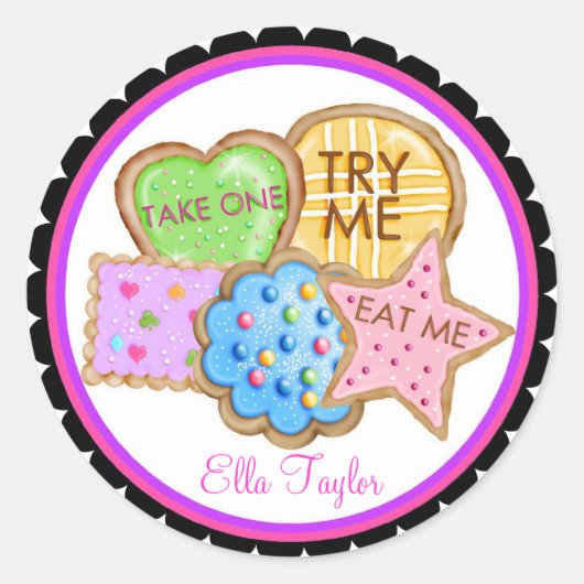 Wonderland Birthday Party Stickers (Vorderseite)