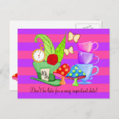 Wonderland Birthday Postcard Postkarte (Vorne/Hinten)