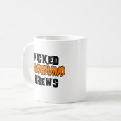 Wonderland Brews Funny Halloween Kaffeetasse (Vorderseite Links)