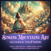 Wonderland Castle In The Clouds Decoupage Seidenpapier