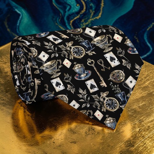 Wonderland Classic Pattern Necktie Tie Krawatte