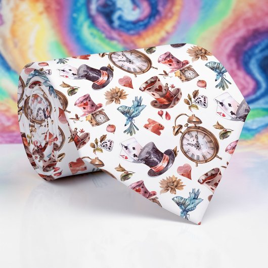 Wonderland Classic Pattern Necktie Tie Krawatte