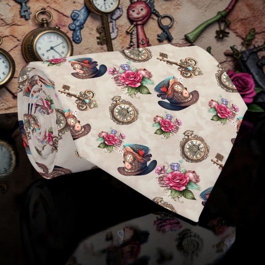 Wonderland Classic Pattern Necktie Tie Krawatte