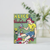 Wonderland-Comic Postkarte (Stehend Vorderseite)